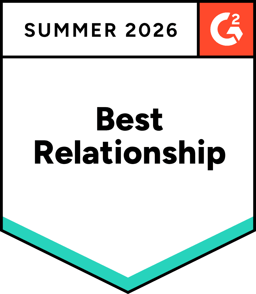 G2 Best Relationship Award - Winter 2026