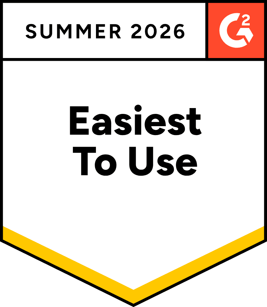 G2 Easiest To Use Award - Winter 2026