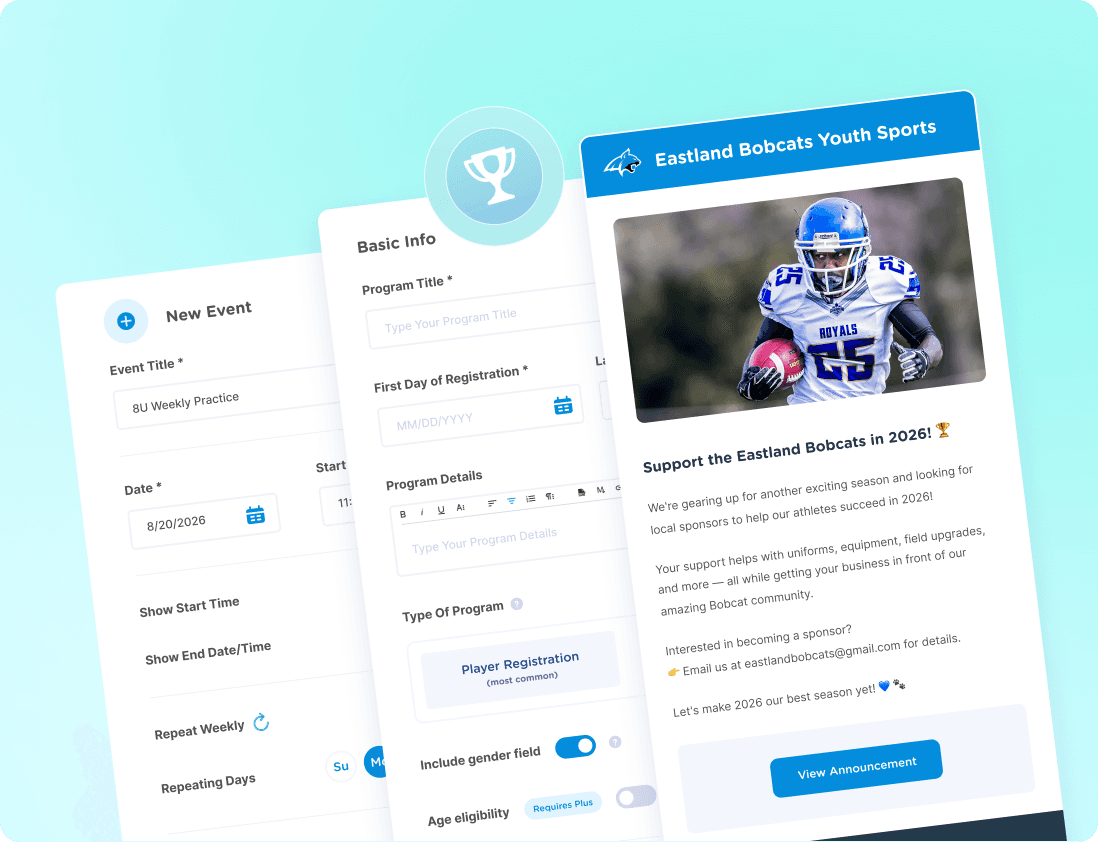 One platform for your website and registration